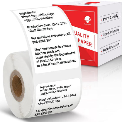 Label Maker Paper,  M110 Labels for Small Business, Multi-Purpose White Thermal Paper for  M110 M120 M221 M200 M220 Printer, Black on White, 1.97"X3.15"(50X80Mm), 100Labels/Roll