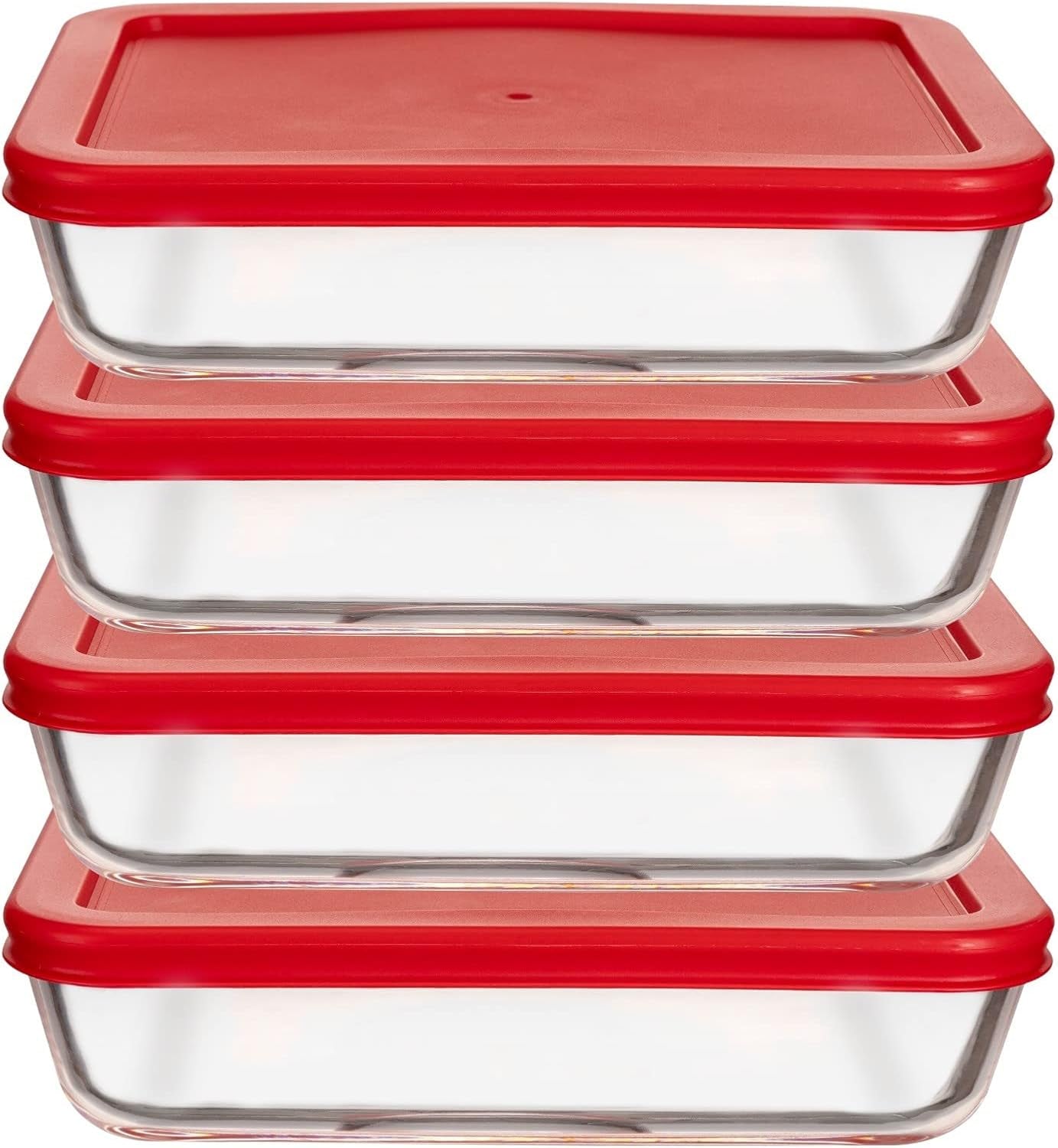 Bovado Glass Bakeware Set + Bpa-Free Lids (1QT + 2.2QT + 3QT) | 3 Baking Dishes + Lids | Premium Rectangular Glass Baking Dishes for Casseroles, Lasagna, Leftovers & Cooking | Essential Kitchen Items