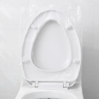 50Pcs Disposable Plastic Toilet Seat Cover Waterproof and Non Slip Individually Wrapped, for Travel, Toilet Seat Protectors