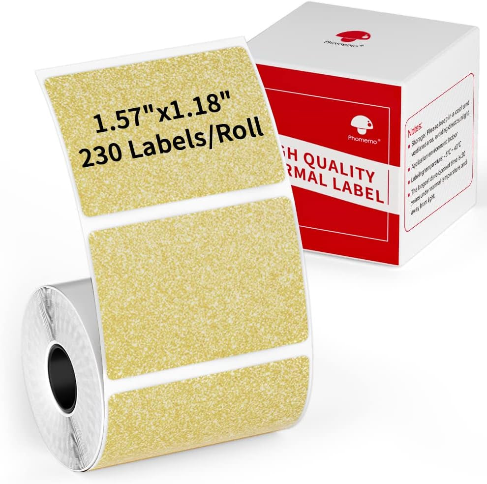 Label Maker Paper,  M110 Labels for Small Business, Multi-Purpose White Thermal Paper for  M110 M120 M221 M200 M220 Printer, Black on White, 1.97"X3.15"(50X80Mm), 100Labels/Roll