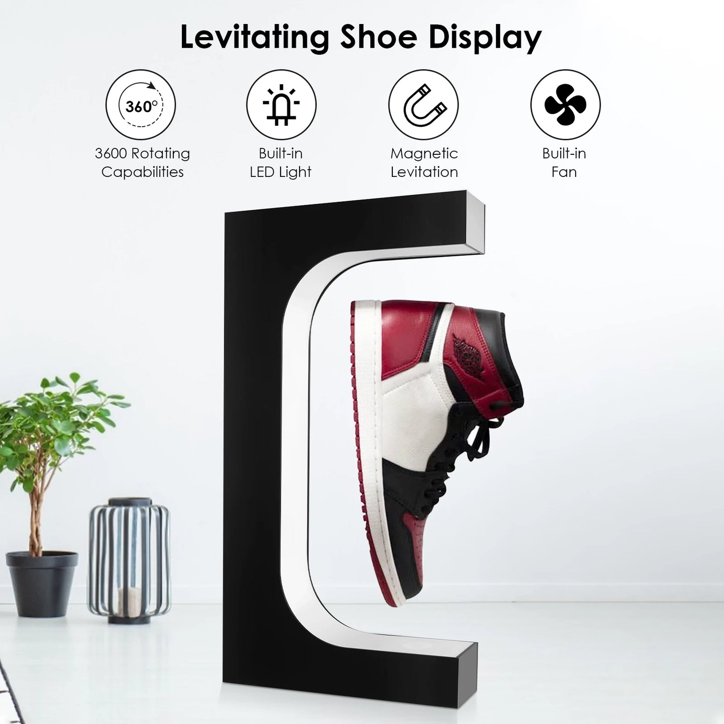 Magnetic Levitation Floating Shoe Display Stand ,Sneaker Stand, Holds 500G Weight,Levitating Gap, 20Mm