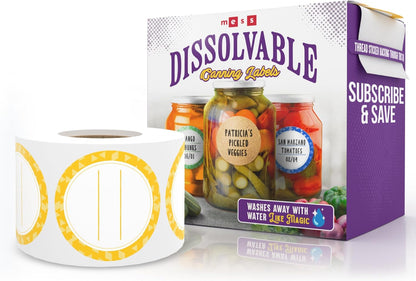 Dissolvable Canning Labels for Jars – 200 Dissolvable Mason Jar Labels - Dissolvable Food Labels for Containers - Jam Homemade Canning Jar Labels Stickers - Removable Mason Jar Labels 2" Artichoke