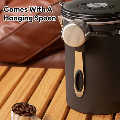 Large Capacity Coffee Storage Container Stainless Steel Coffee Bean Can Sealing Coffee Filling Food Storage Container