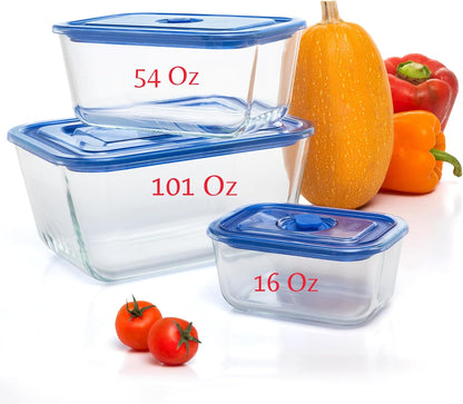 Kitchen Glass Food Storage Containers Set with Lids 10 Pcs. Snapware Transparent Lids Leak Proof, Oven, Freezer, Microwave & Dishwasher Safe, Airtight Meal Prep Container Glass Bpa-Free