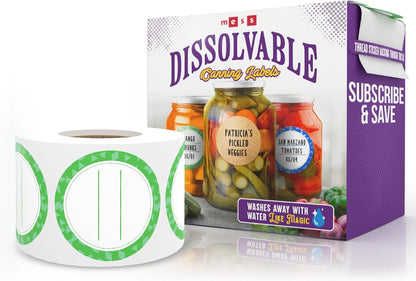 Dissolvable Canning Labels for Jars – 200 Dissolvable Mason Jar Labels - Dissolvable Food Labels for Containers - Jam Homemade Canning Jar Labels Stickers - Removable Mason Jar Labels 2" Artichoke