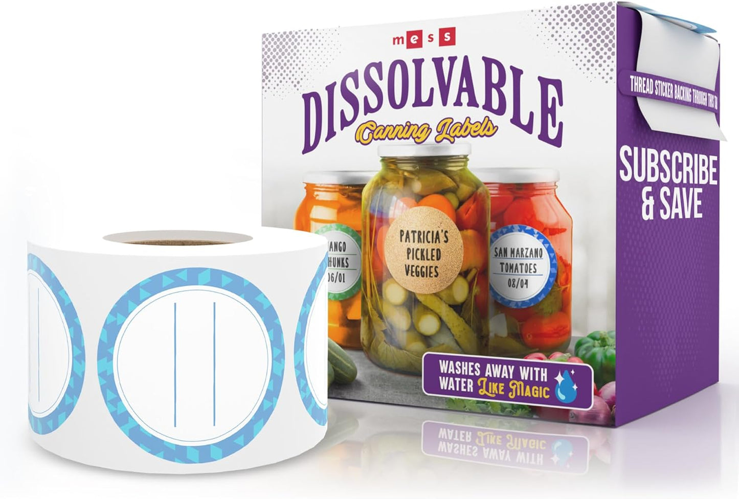 Dissolvable Canning Labels for Jars – 200 Dissolvable Mason Jar Labels - Dissolvable Food Labels for Containers - Jam Homemade Canning Jar Labels Stickers - Removable Mason Jar Labels 2" Blue