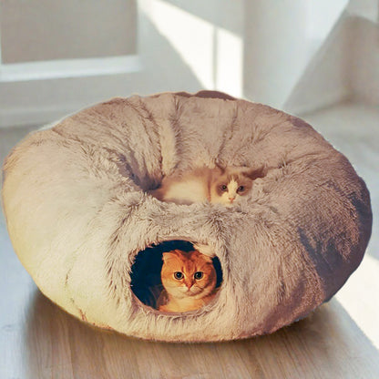 The Cozy Cave: 2-in-1 Cat Bed & Tunnel for Snuggles & Playtime - Universal Found