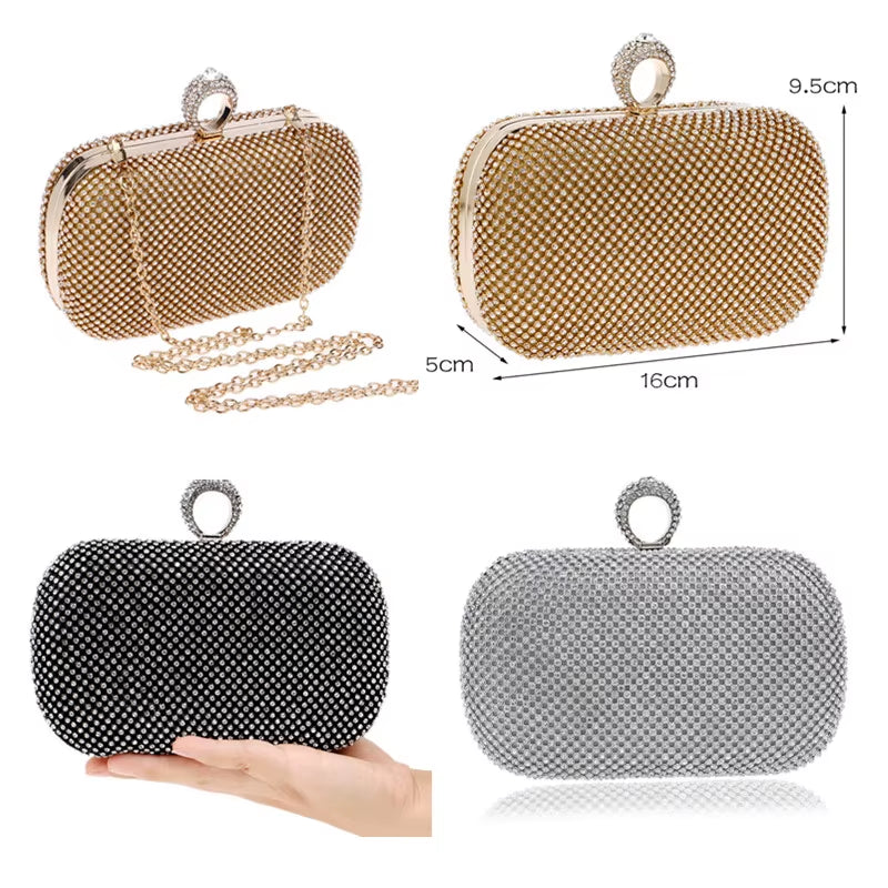 Evening Clutch Bags Diamond-Studded Evening Bag with Chain Shoulder Bag Women'S Handbags Wallets Evening Bag for Wedding