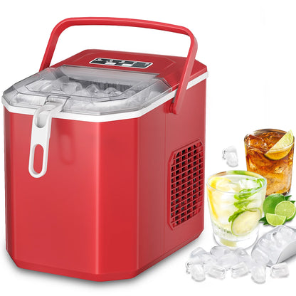 Countertop Ice Maker, 26Lbs/Day, 2 Ice Sizes(S/L), Self-Cleaning W/ Ice Scoop and Basket, Handheld Ice Maker, Green