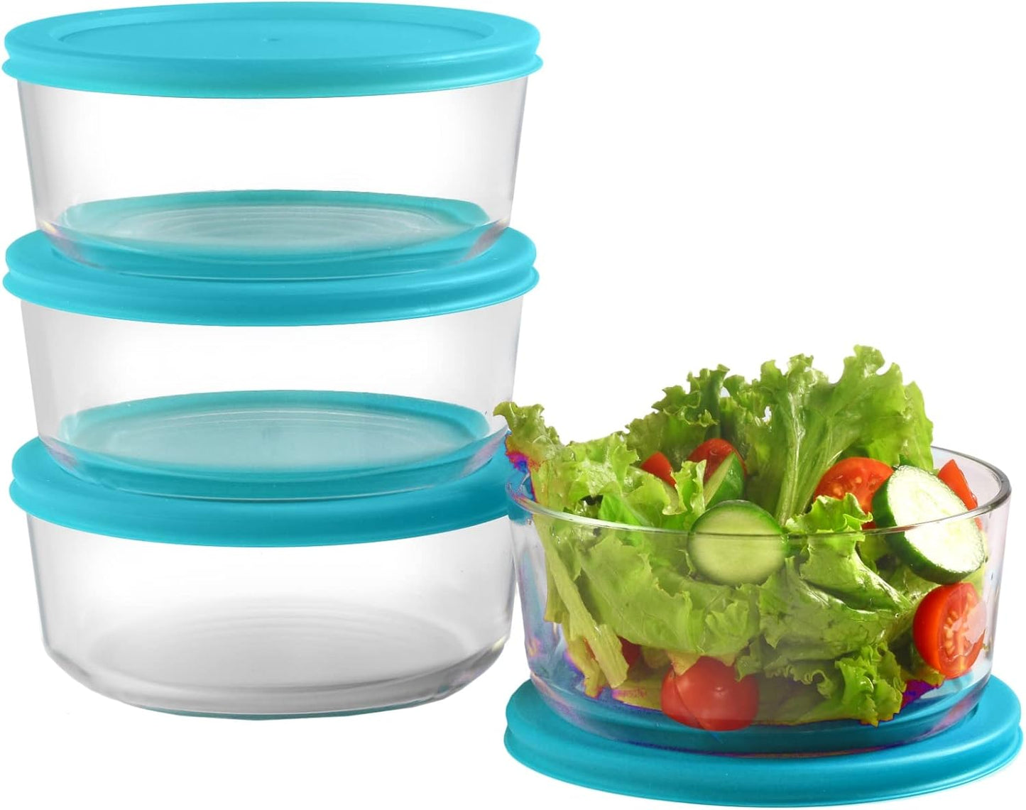 Bovado Glass Bakeware Set + Bpa-Free Lids (1QT + 2.2QT + 3QT) | 3 Baking Dishes + Lids | Premium Rectangular Glass Baking Dishes for Casseroles, Lasagna, Leftovers & Cooking | Essential Kitchen Items