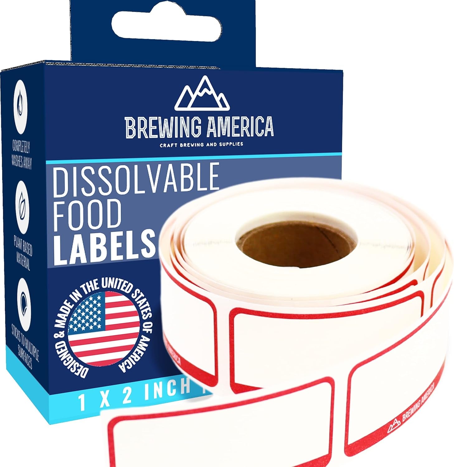 Dissolvable Food Labels for Canning, Pantry, Food Containers, and Mason Jar Food Prep Storage and Organization - Made in USA - Completely Washes Away -250 Labels - 2 Inch round - Mason Jar Labels