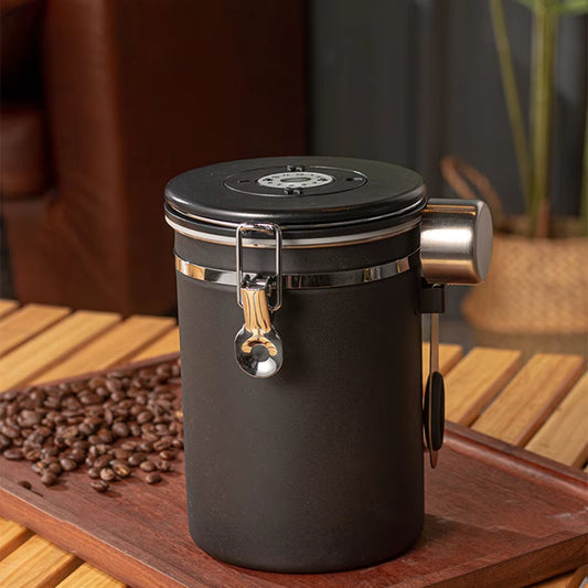 Large Capacity Coffee Storage Container Stainless Steel Coffee Bean Can Sealing Coffee Filling Food Storage Container