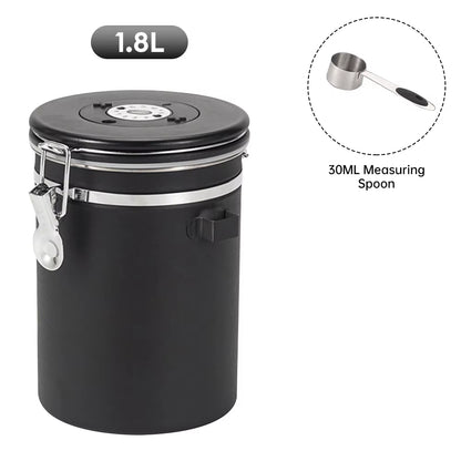 Large Capacity Coffee Storage Container Stainless Steel Coffee Bean Can Sealing Coffee Filling Food Storage Container