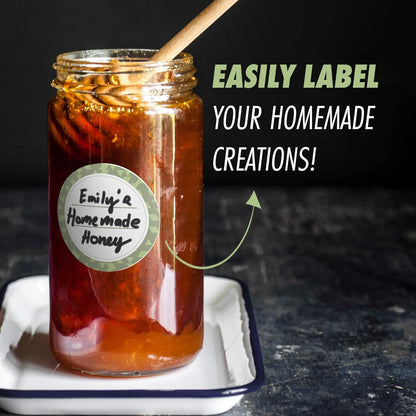 Dissolvable Canning Labels for Jars – 200 Dissolvable Mason Jar Labels - Dissolvable Food Labels for Containers - Jam Homemade Canning Jar Labels Stickers - Removable Mason Jar Labels 2" Artichoke