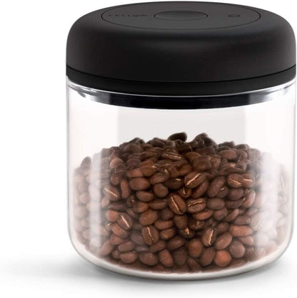 Atmos Vacuum Coffee Canister & Food Storage Container - 1.2 Liter Canister Holds up to 16 Oz of Coffee Beans - Airtight Food Storage Containers - Coffee Containers - 1.2 Liter - Matte White