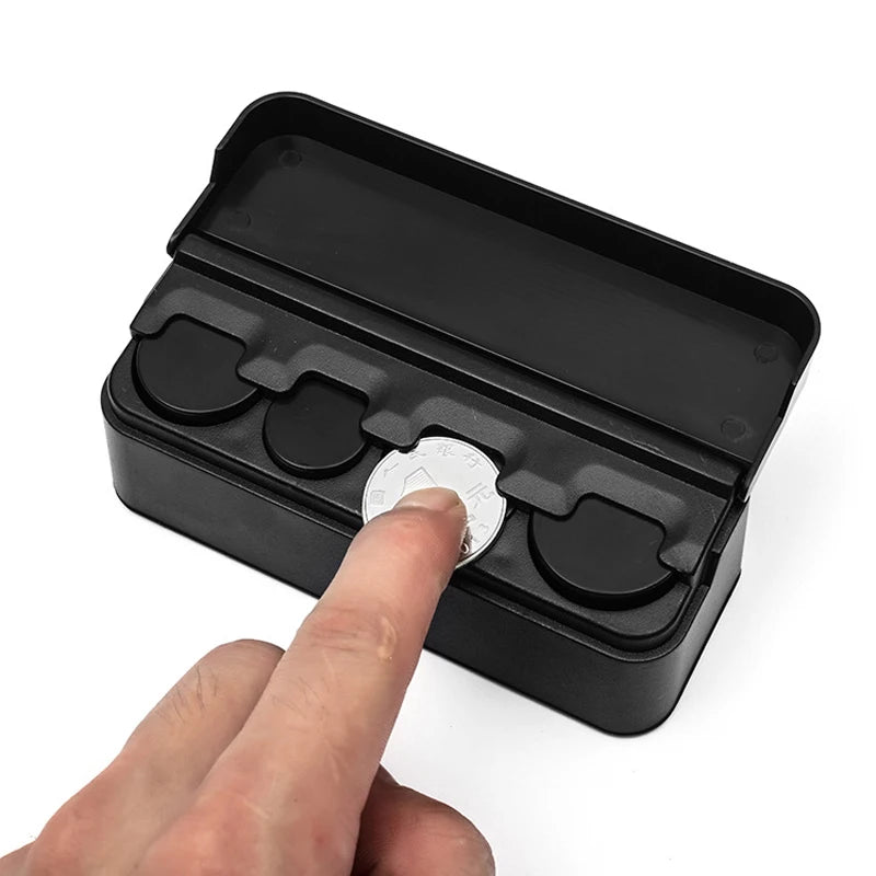 Car Coins Storage Box Pocket Telescopic Dashboard Coins Case Car Organizer Plastic Holder Container Car Interior Accessories