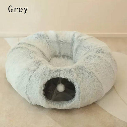 The Cozy Cave: 2-in-1 Cat Bed & Tunnel for Snuggles & Playtime - Universal Found