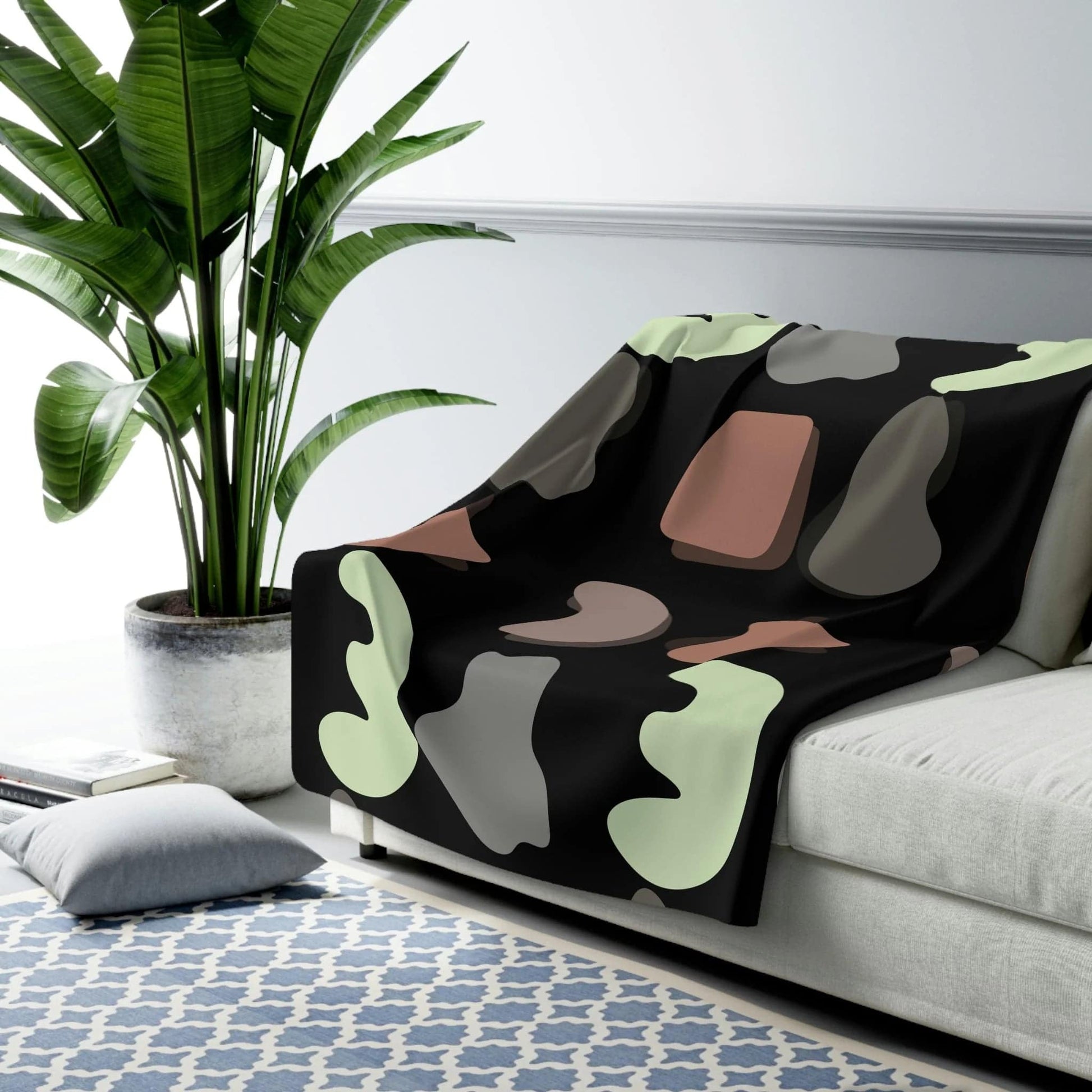 The Hipster Haven Fleece Blanket: Cozy Minimalism Meets Plush Comfort - Universal Found