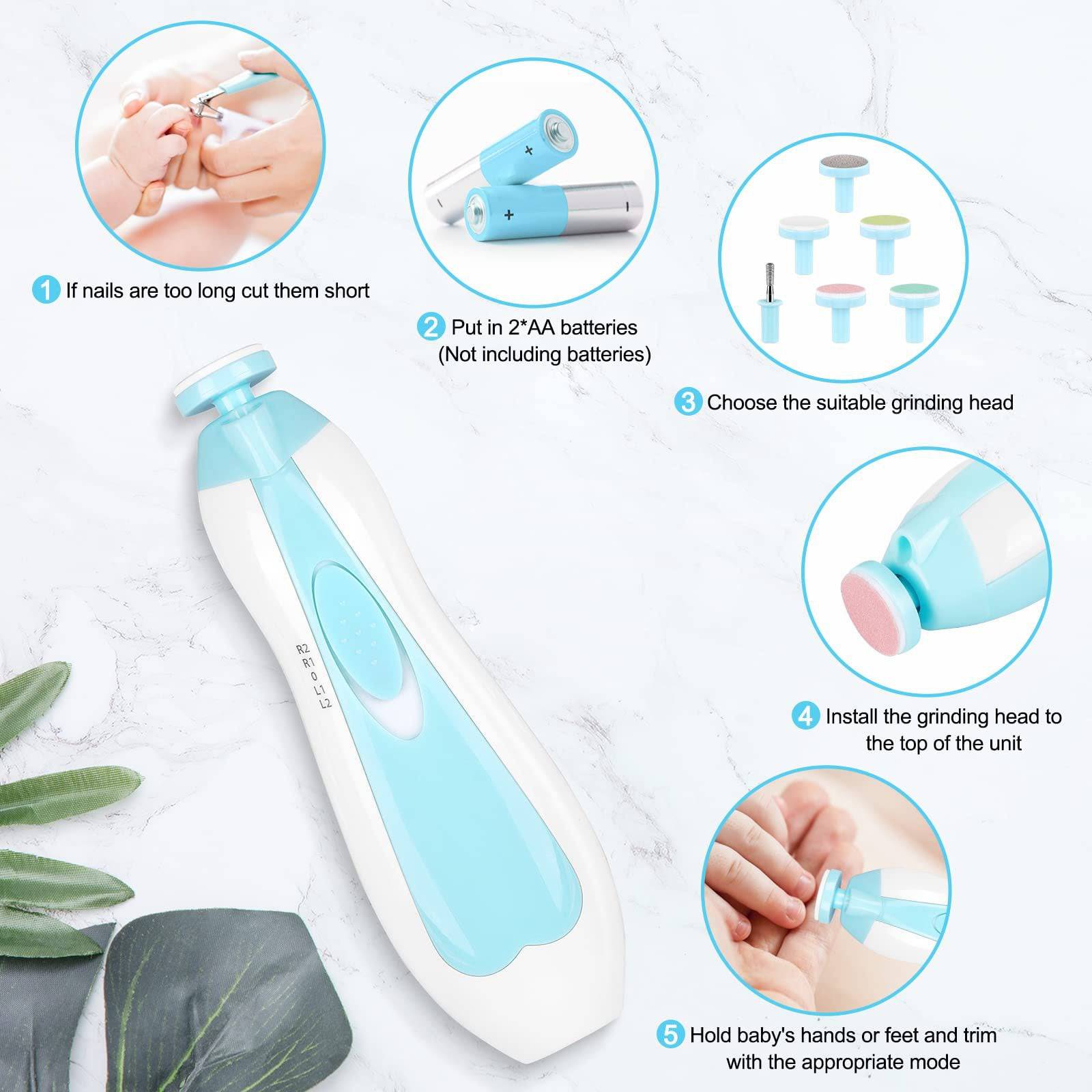 Tiny Toes Nail Trimmer:  Whisper-Quiet Electric Trimmer for Worry-Free Baby Manicures - Universal Found