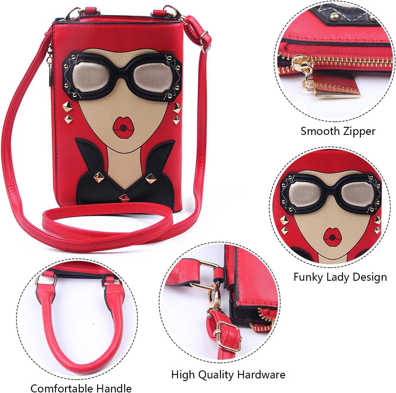 The Face-It Bag: Chic & Whimsical 3D Lady Face Handbag - Universal Found