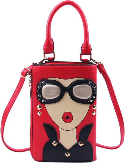 The Face-It Bag: Chic & Whimsical 3D Lady Face Handbag - Universal Found