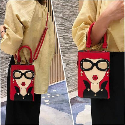 The Face-It Bag: Chic & Whimsical 3D Lady Face Handbag - Universal Found