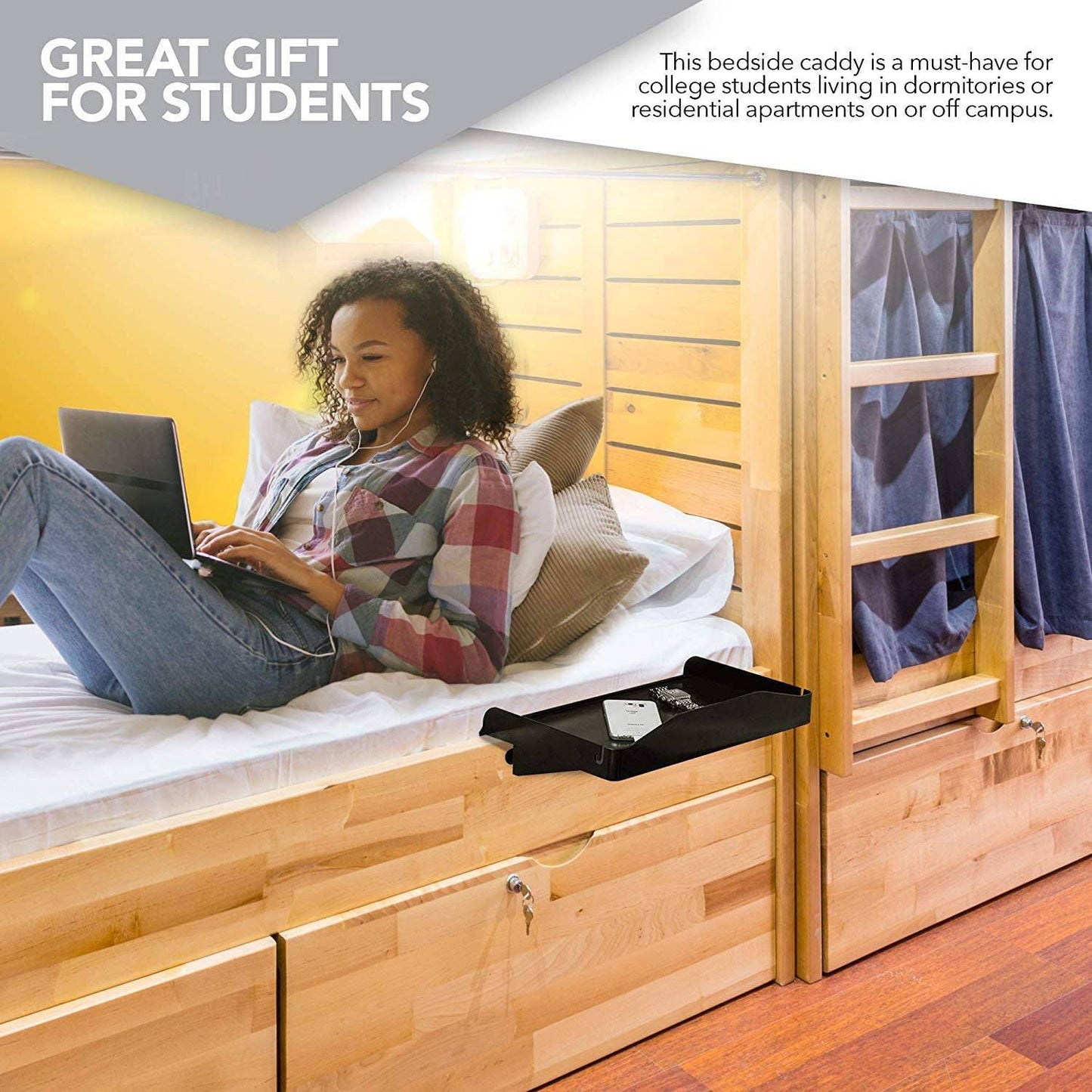 Dorm Buddy Bedside Shelf: Your Bunk Bed's Best Friend - Universal Found