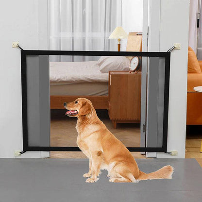 Pet Haven: Portable Mesh Pet Gate for Indoor & Outdoor Safety - Universal Found