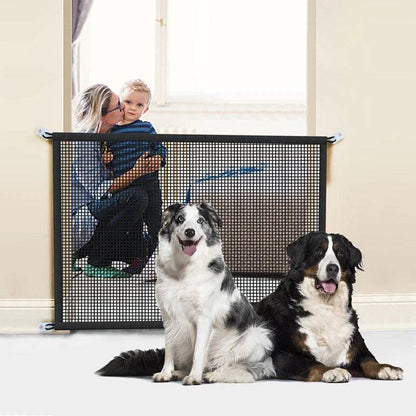 Pet Haven: Portable Mesh Pet Gate for Indoor & Outdoor Safety - Universal Found