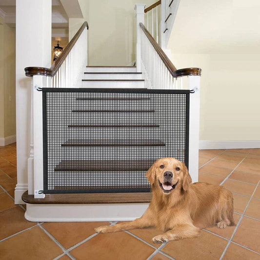 Pet Haven: Portable Mesh Pet Gate for Indoor & Outdoor Safety - Universal Found