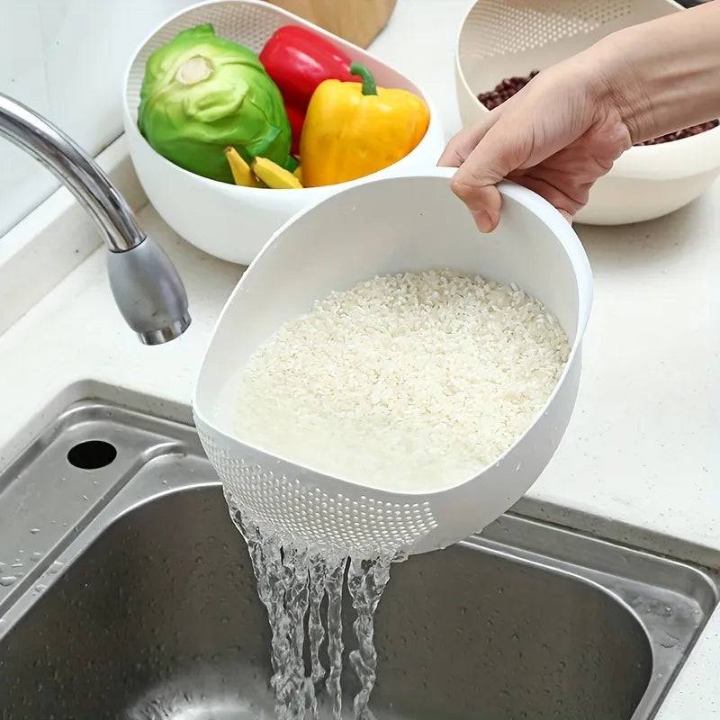 Rinse & Ready Rice Rinser: The All-in-One Kitchen Strainer - Universal Found