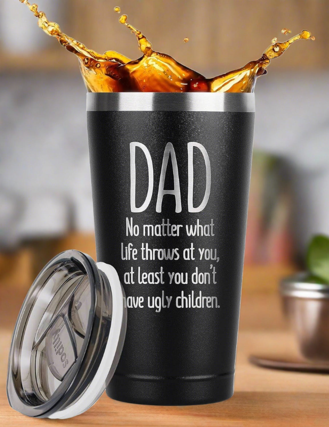 "World's Best (Looking) Dad" 16oz Coffee Tumbler - Universal Found