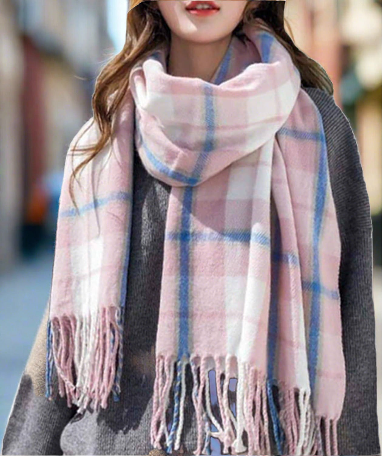 The Highland Wrap: Oversized Plaid Wool Scarf for Unrivaled Winter Warmth - Universal Found