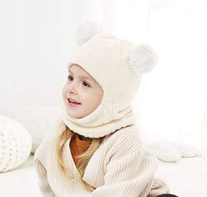 The Snuggle Bug Set: Baby Winter Hat & Scarf All-in-One - Universal Found