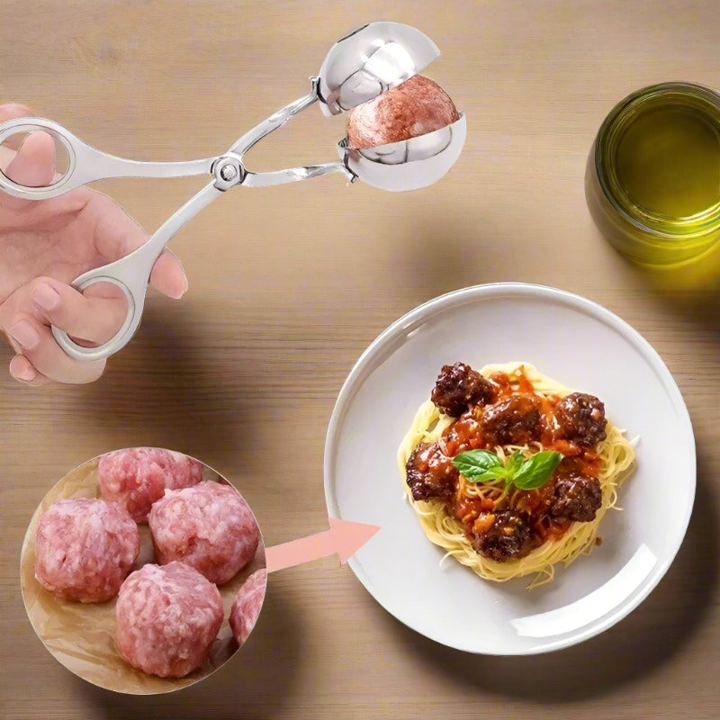 The Perfect Meatball Scoop: Stainless Steel Meatball Maker for Effortless Meals - Universal Found