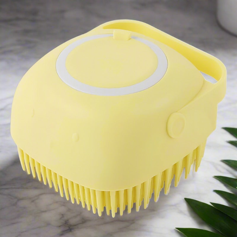 Paw Spa Massage Brush:  Gentle Silicone Scrub for Squeaky Clean & Happy Pets - Universal Found