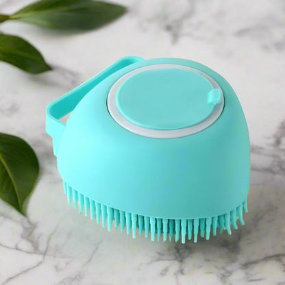 Paw Spa Massage Brush:  Gentle Silicone Scrub for Squeaky Clean & Happy Pets - Universal Found