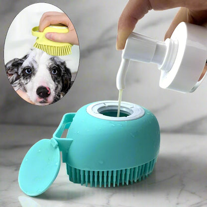 Paw Spa Massage Brush:  Gentle Silicone Scrub for Squeaky Clean & Happy Pets - Universal Found