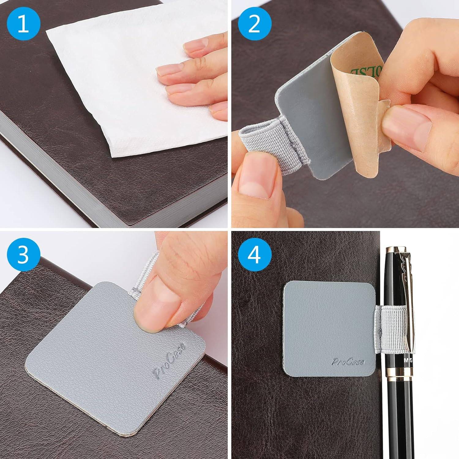 StayWrite Pen Loops: 5-Pack of Stylish Leather Pen Holders for Notebooks & More - Universal Found