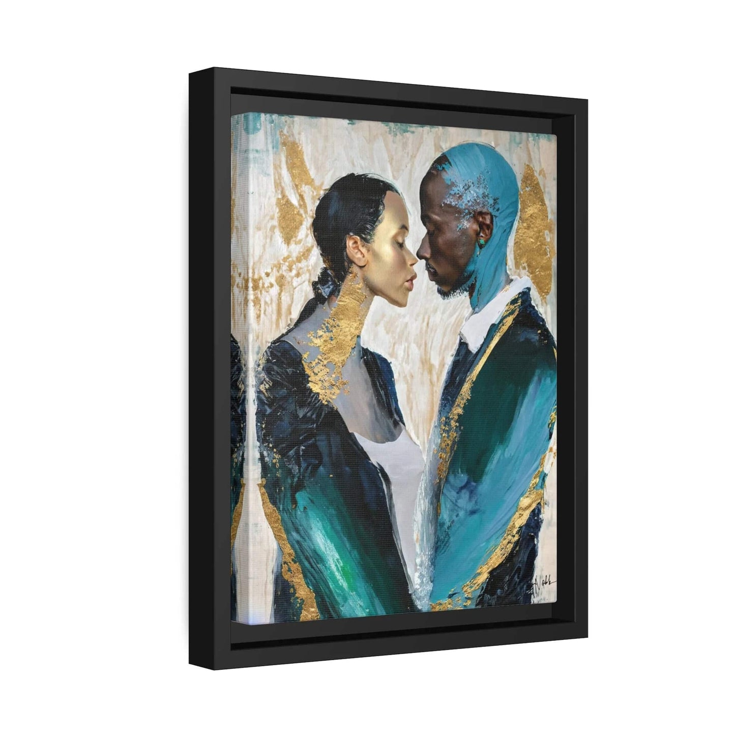 "Couple About to Kiss" Canvas Print:  A Romantic Masterpiece by Dr. Elle Ramirez - Universal Found