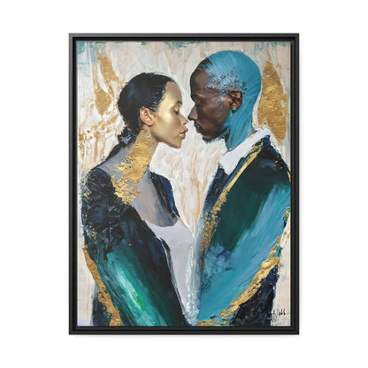 "Couple About to Kiss" Canvas Print:  A Romantic Masterpiece by Dr. Elle Ramirez - Universal Found