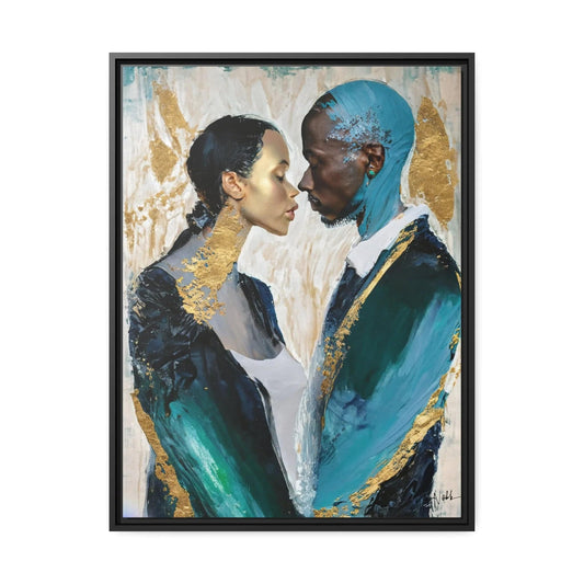 "Couple About to Kiss" Canvas Print:  A Romantic Masterpiece by Dr. Elle Ramirez - Universal Found