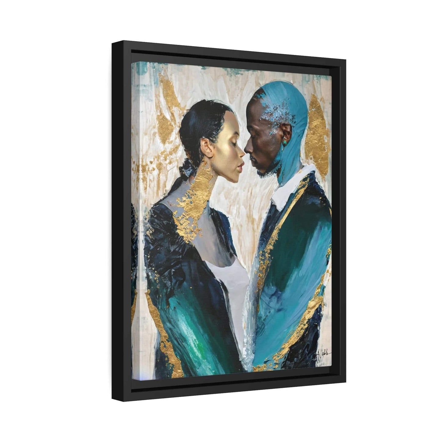 "Couple About to Kiss" Canvas Print:  A Romantic Masterpiece by Dr. Elle Ramirez - Universal Found