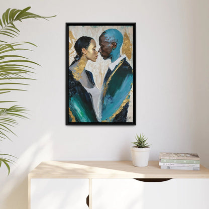 "Couple About to Kiss" Canvas Print:  A Romantic Masterpiece by Dr. Elle Ramirez - Universal Found