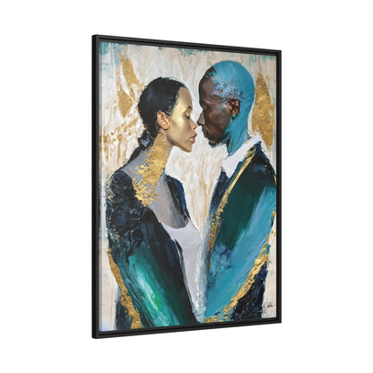 "Couple About to Kiss" Canvas Print:  A Romantic Masterpiece by Dr. Elle Ramirez - Universal Found