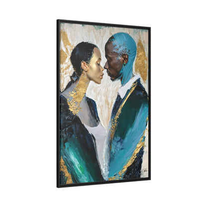 "Couple About to Kiss" Canvas Print:  A Romantic Masterpiece by Dr. Elle Ramirez - Universal Found