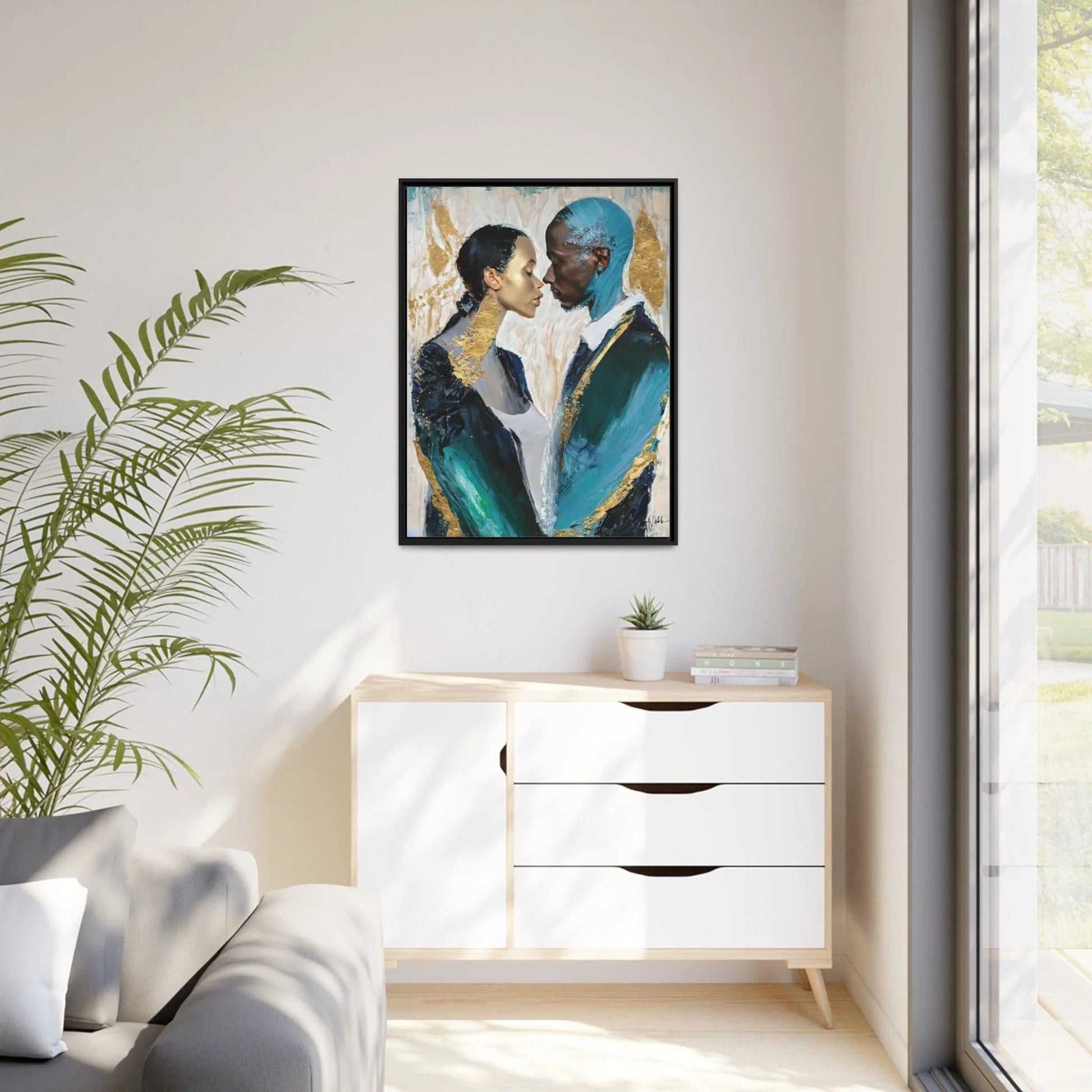 "Couple About to Kiss" Canvas Print:  A Romantic Masterpiece by Dr. Elle Ramirez - Universal Found