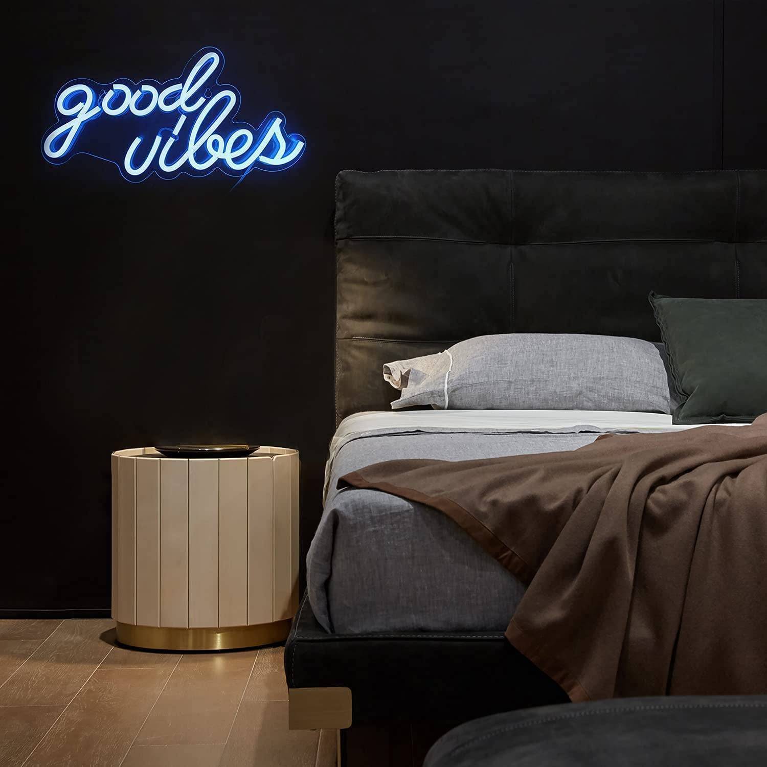 Good Vibes Ice Blue Neon Sign: Light Up Your Mood - Universal Found