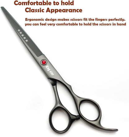 The Groomer's Choice: 7-Inch Titanium Dog Grooming Scissors Set - Universal Found