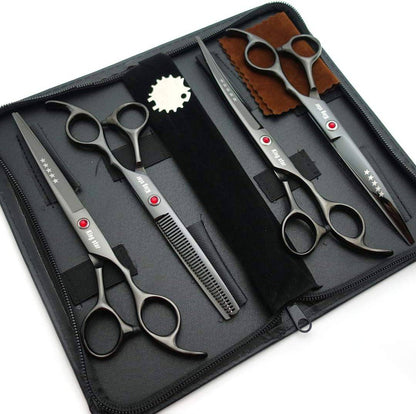 The Groomer's Choice: 7-Inch Titanium Dog Grooming Scissors Set - Universal Found